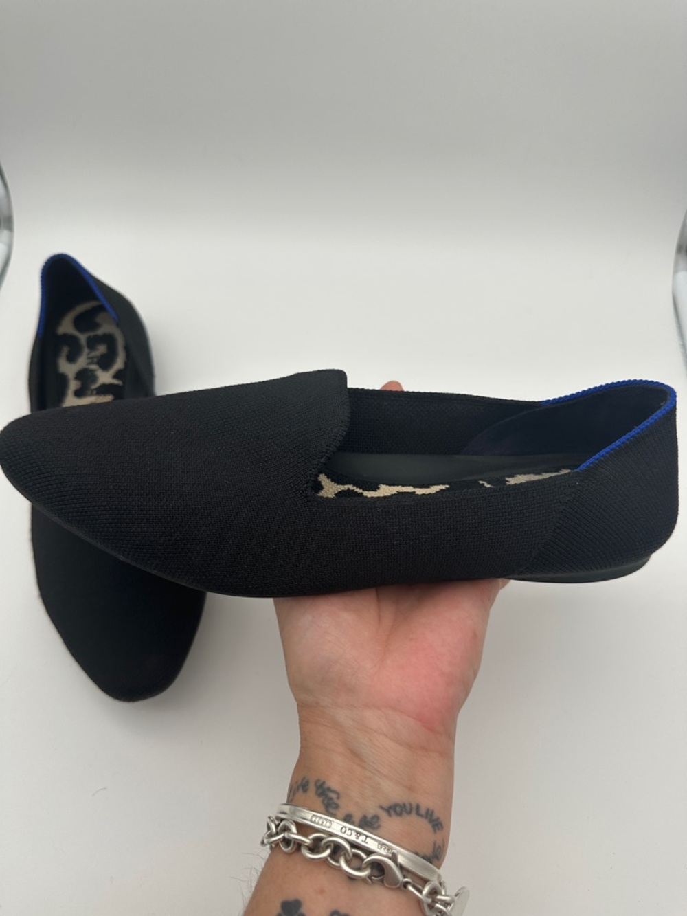 Rothy’s The Almond Loafer Size 9.5 Black Casual Weekend Comfortable Office Shoe - Picture 8 of 16